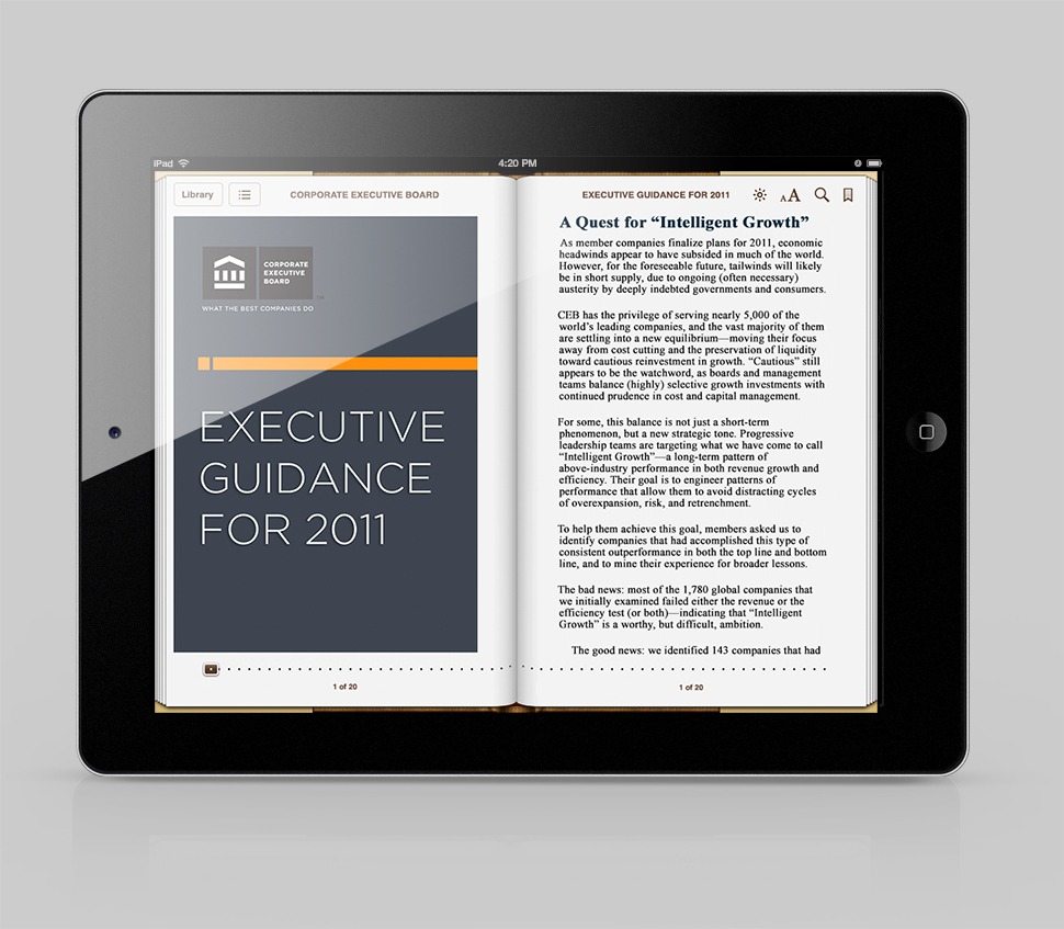 Corporate Executive Board's Executive  Guidance for 2011 Epub
