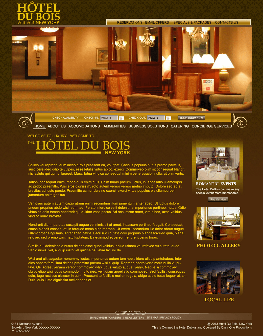Upscale Hotel Site Mock-up